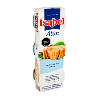 Atún Isabel Lomos Pack x3un x80gr Agua