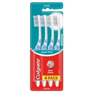 Cepillo Dental Colgate Súper Flexi 4Cepillos