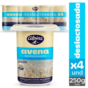 Avena Original Alpina Deslactosada Vaso x4Un x250gr