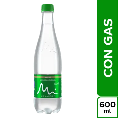 Agua Manantial Con Gas x600ml