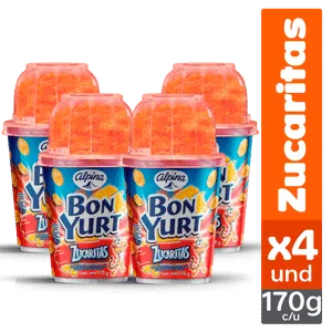 Bon Yurt Zucaritas Vaso x4Un x170gr