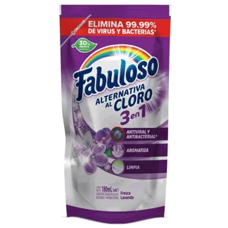 Limpiador Fabuloso Alternativa Al Cloro Fresca Lavanda x180ml