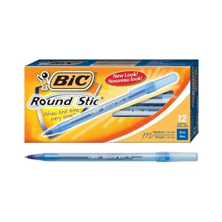 Boligrafo Bic Round Stick x12 Boligrafos