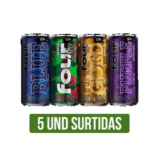 5Und Four Loko Surtido (Sandia/Green Apple/Ponche de Frutas/Purple/Blue/Gold) x473ml